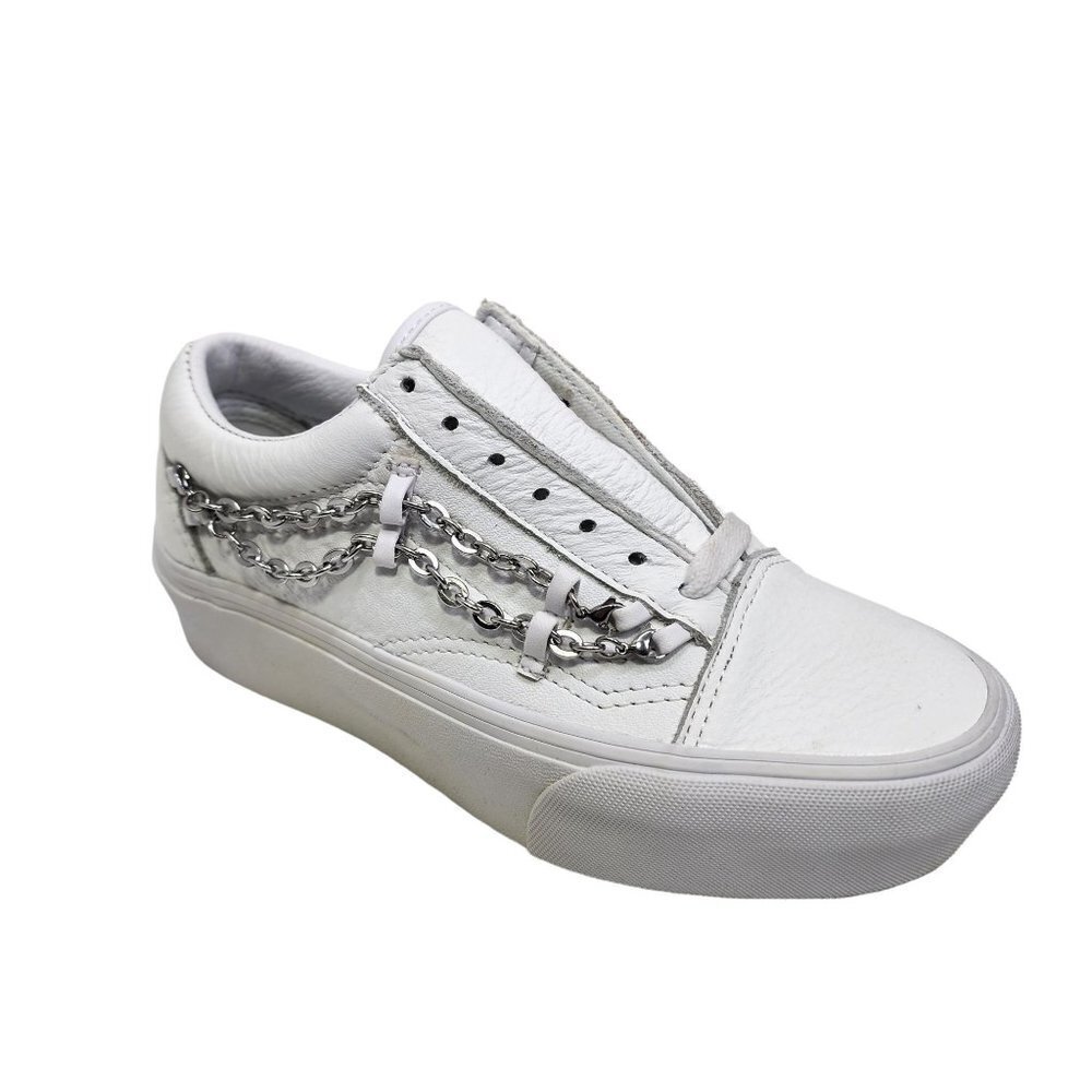 Vans Old Skool Platform Shoes Low Top Chains Women's Size 5